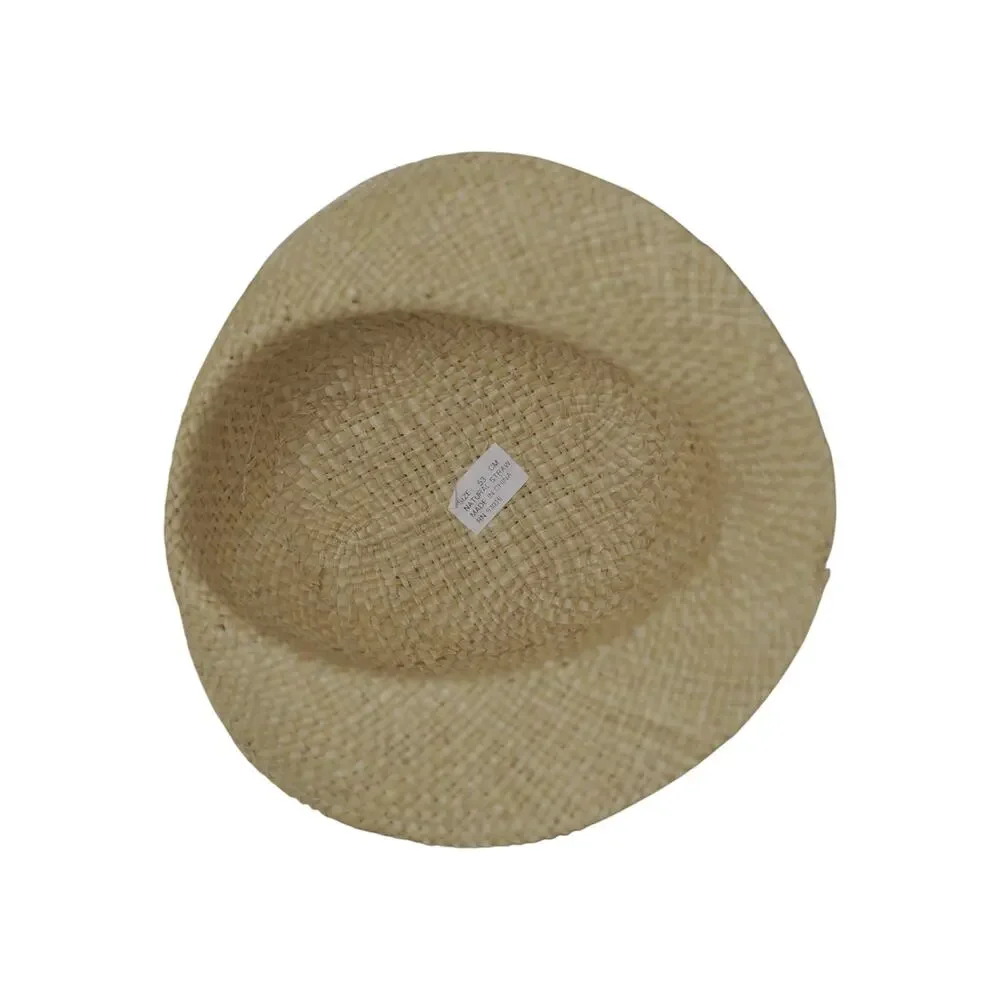 Vintage Woven Straw Sun Hat Sunflower Floral Accent Cottagecore Garden Beach Cap